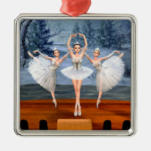 Land des Schneestanzes Ballerina Ornament Aus Metall