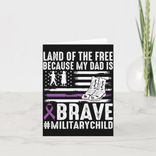 Land des Weil Dad Tapfer Stolz Militär Kind Karte