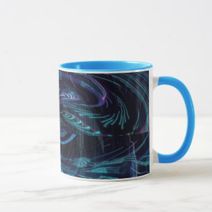 Land durch gläserne Tasse