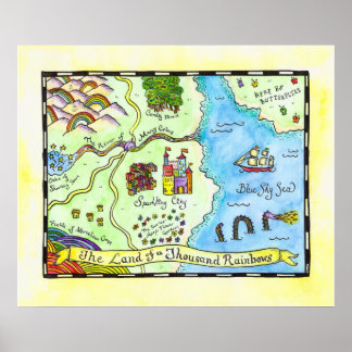 Land eines tausend Regenbows Poster