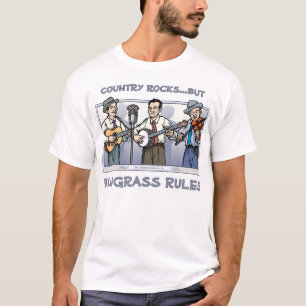 Land-Felsen, aber BLUEGRASS ORDNET T - Shirt an