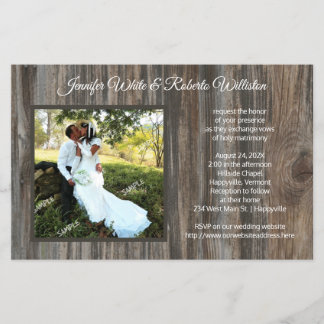 Land Foto Hochzeitseinladungen Budget Papier