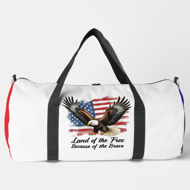 Land Free Because Brave Eagle Duffle Bag (Vorderseite)