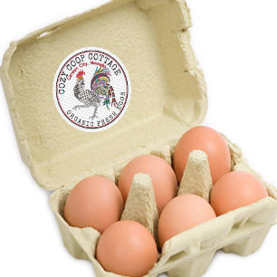 Land Frische Hühnereier Aufkleber