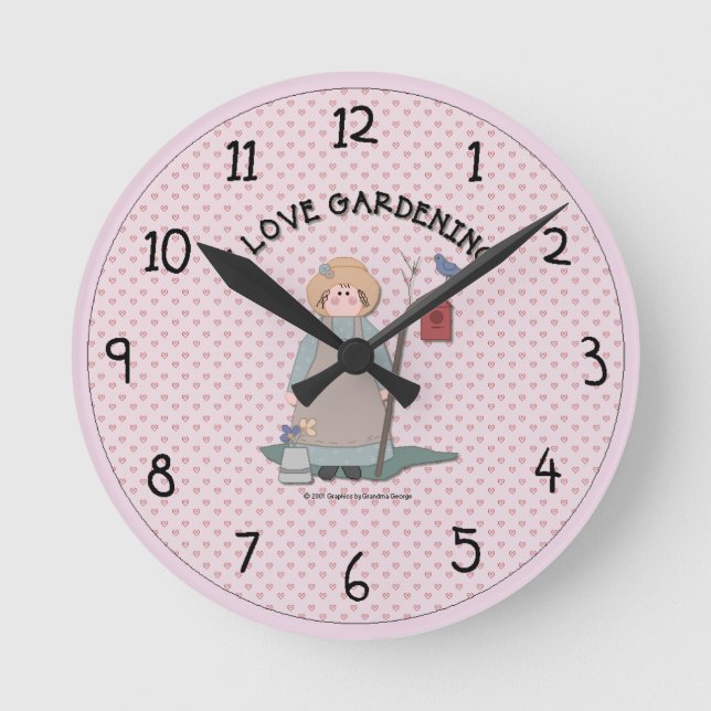 Land-Garten-Wanduhr Runde Wanduhr (Vorderseite)