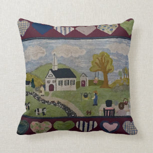 Land gehaktes Wolldecke-Kissen Kissen