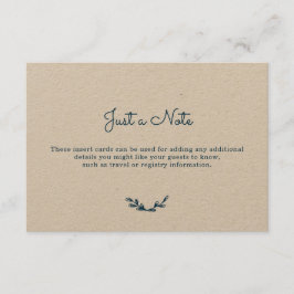 Land Gingham Beilagen Begleitkarte