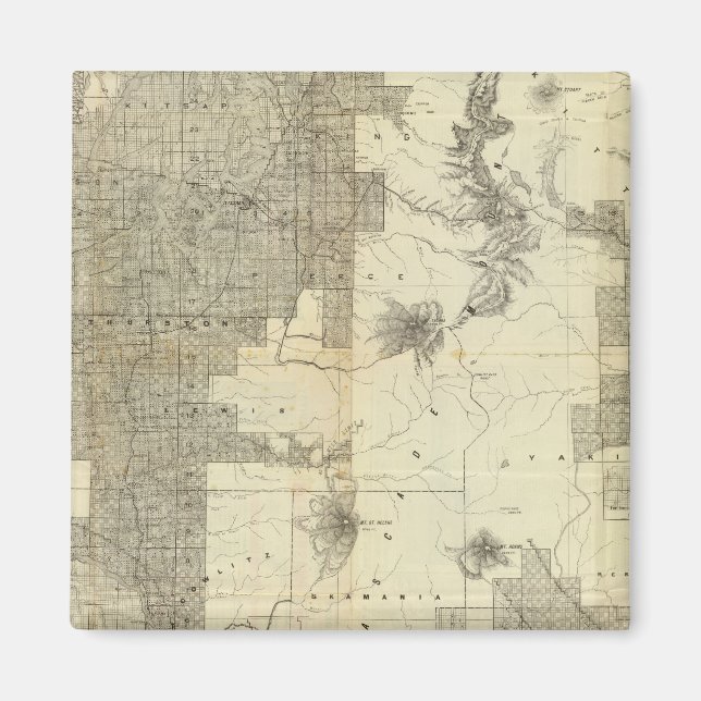 Land Grants Washington und Oregon Magnet (Vorne)