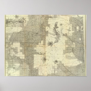 Land Grants Washington und Oregon Poster