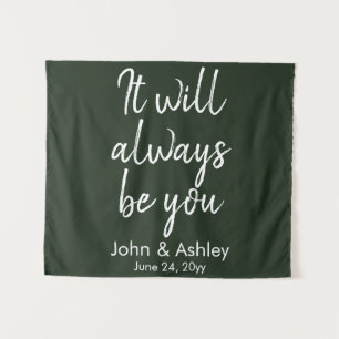 Land Hochzeit Hintergrund Empfang Junter Green Wandteppich