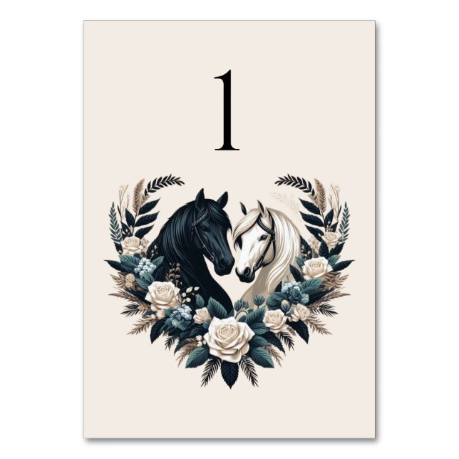 Land Hochzeiten in der Liebe Tischnummer (Vorderseite)