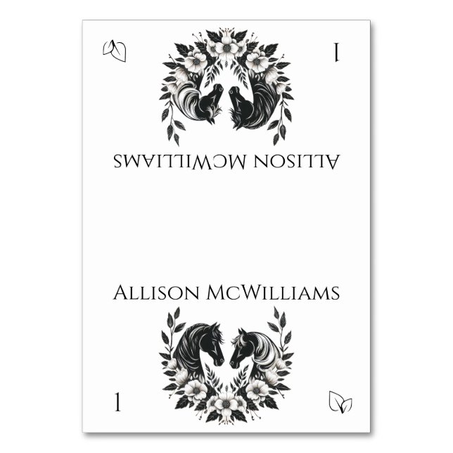 Land Hochzeiten und Blume - Vegetarier Tischnummer (Vorderseite)