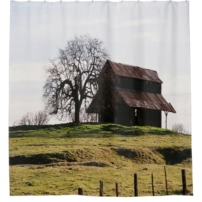 Land im Herbst....... Duschvorhang (Vorderseite)