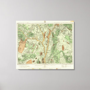 Land-Klassifikations-Karte des New Mexiko Leinwanddruck