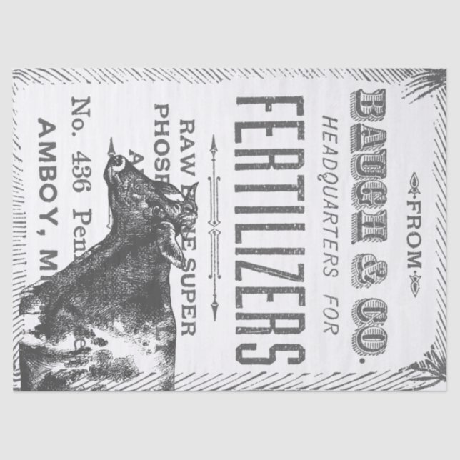 Land-Kuh Decoupage Gewebe Seidenpapier (Vorderseite)