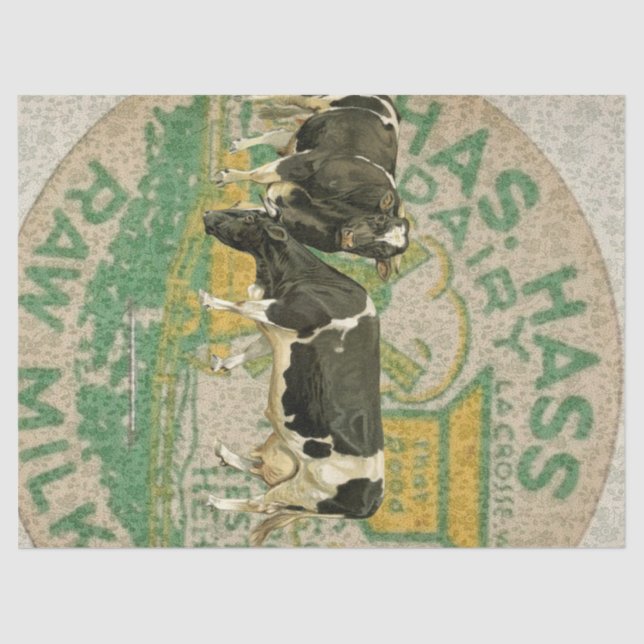 Land-Kuh Decoupage Gewebe Seidenpapier (Vorderseite)