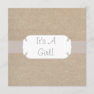 Land-Lachse und beige Leinwand-Babyparty Einladung