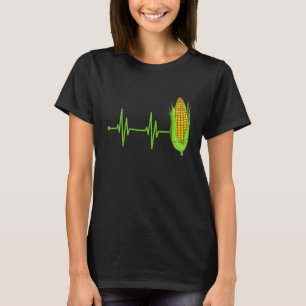Land Landwirtschaft Mais Heartbeat Geschenk Patrio T-Shirt