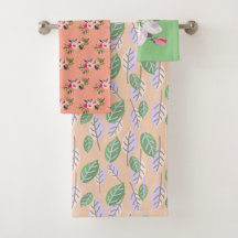 Land Leaf Reben und Blume Handtuch Set