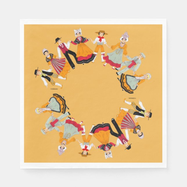 Land Loire, Frankreich Serviette (Vorderseite)