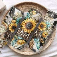 Land Mama Sunflower Kuh Glitzer