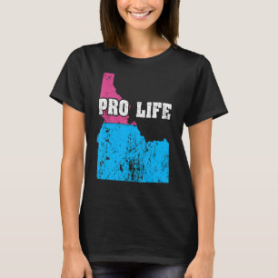 Land Map Us Staat Idaho Abortion Flag Wählen Sie P T-Shirt