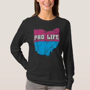 Land Map Us Staat Ohio Abortion Flag Wählen Sie Pr T-Shirt
