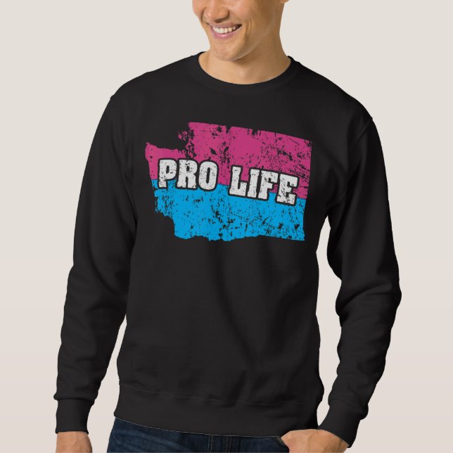 Land Map US State Washington Abortion Flag wählen Sweatshirt (Vorderseite)
