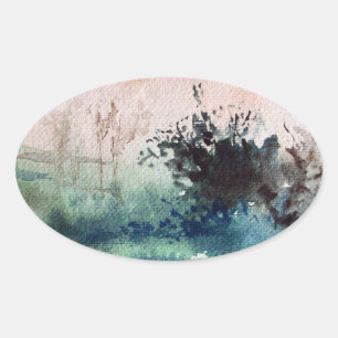 LAND MAREMMA TUSCANY LANDCSAPE OVALER AUFKLEBER