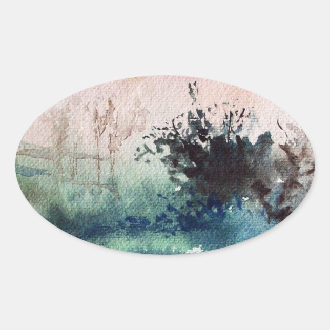 LAND MAREMMA TUSCANY LANDCSAPE OVALER AUFKLEBER (Vorderseite)