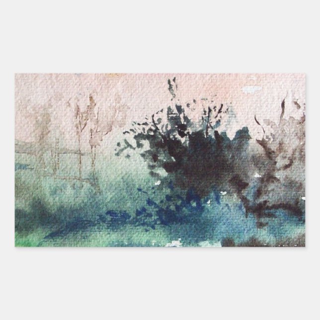 LAND MAREMMA TUSCANY LANDCSAPE RECHTECKIGER AUFKLEBER (Vorderseite)