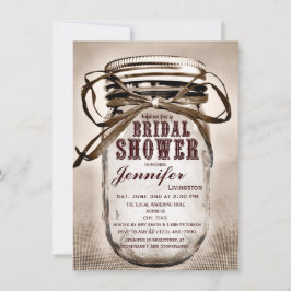 Land-Maurer-Glas-Brautparty-Einladungen Einladung