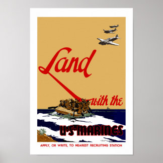 Land mit den Marinen Poster