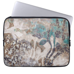Land Moderne Textur aquamarine Baumwolle Design Laptopschutzhülle