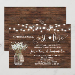 Land nichts Extravagant nur Liebe Elopement Einlad Save The Date