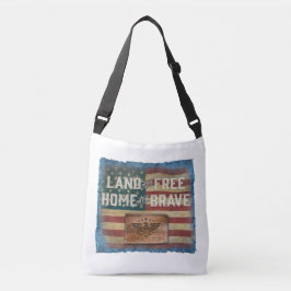 Land of the Free - Crossbody Tote Bag Tragetaschen Mit Langen Trägern