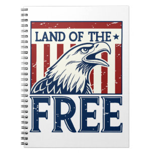 Land of the Free - Vintag USA Eagle Graphic Notizblock