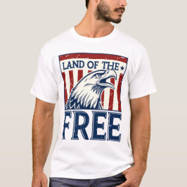 Land of the Free - Vintag USA Eagle Graphic T-Shirt