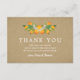 Land-Orangen danken Ihnen Karten