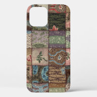 Land Patchwork Steppdecke, 3D Textur.