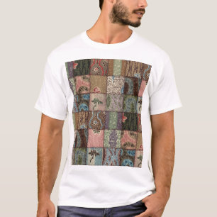 Land Patchwork Steppdecke, 3D Textur. T-Shirt