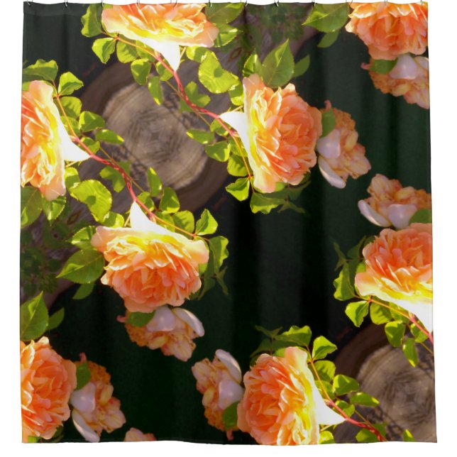 Land Peach-Rose Duschvorhang (Vorderseite)