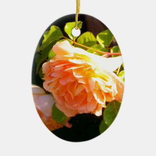 Land Peach-Rose Keramikornament