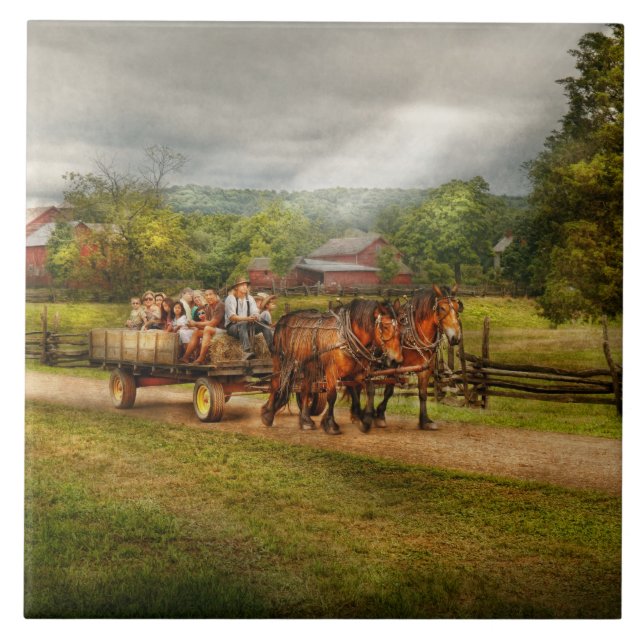 Land - Pferd - die Vergnügen des Lebens Fliese (Vorderseite)