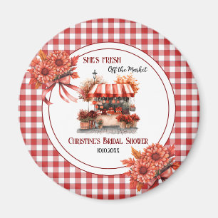 Land-Picknick-Gingham-Brautjunggesellinnenparty-Ge Magnet