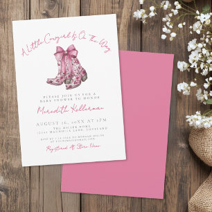 Land-Pink-Schleife-Baby-Party Einladung