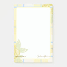 Land Plaid Faux Leinen in Buttergelb & Blau