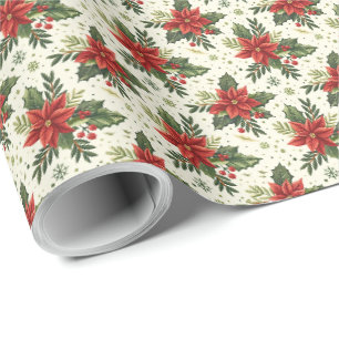 Land Poinsettia Weihnachts-Geschenkverpackung Geschenkpapier