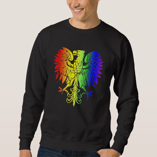 Land Polen Gay Pride Adler Polnischer Gay Pride Sweatshirt (Vorderseite)
