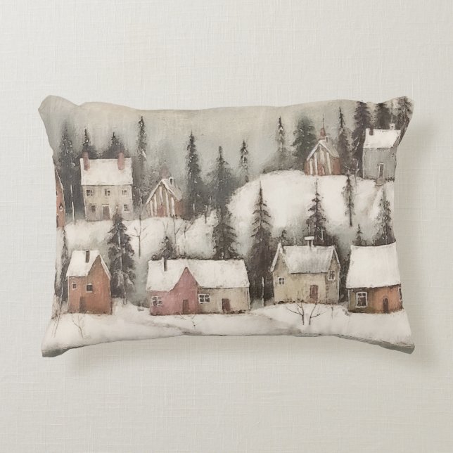 Land/Primitive Häuser ACCENT PILLOW Dekokissen (Vorderseite)
